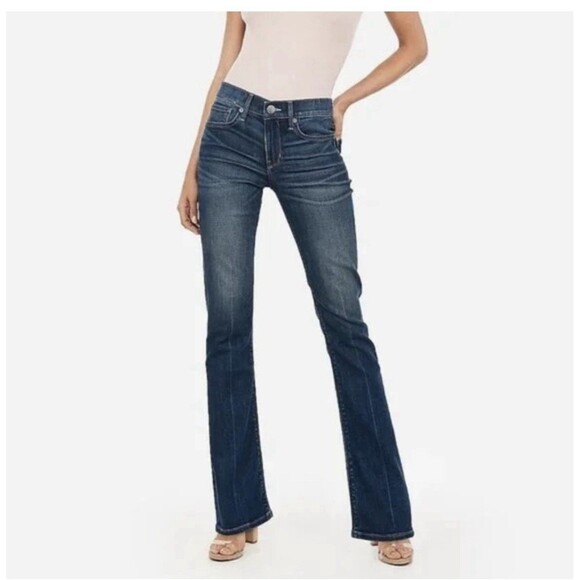 Express jeans Women Boot Stella Regular Fit Low Rise Cotton Blend Size 8s - Picture 1 of 6